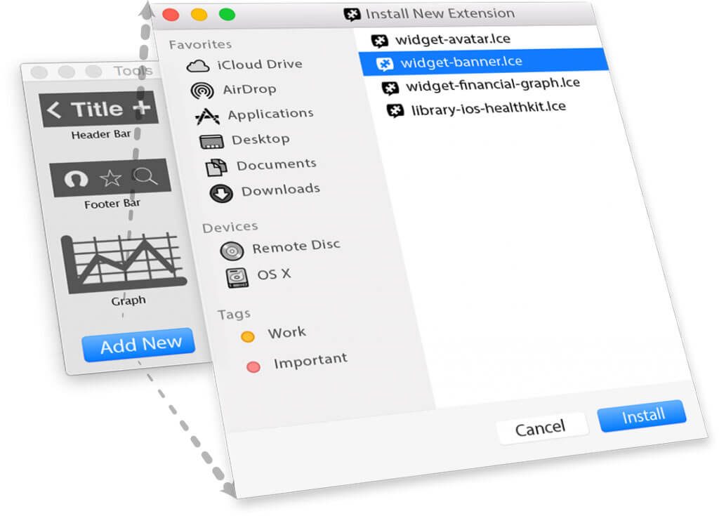 Install extensions to LiveCode easily
